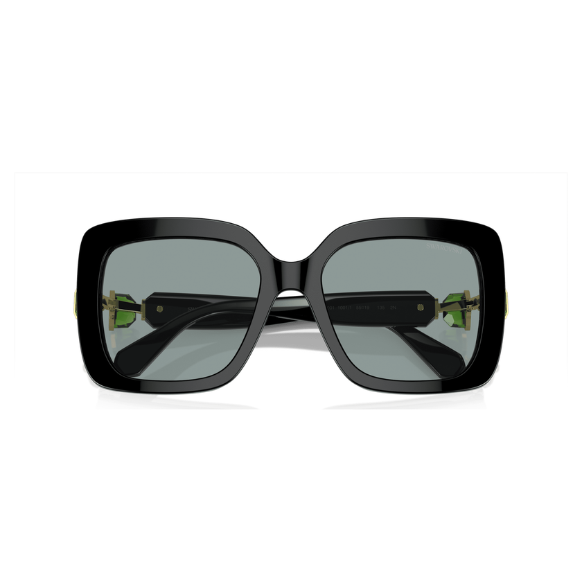 swarovski sunglasses  oversized  square shape  sk6001el  black
