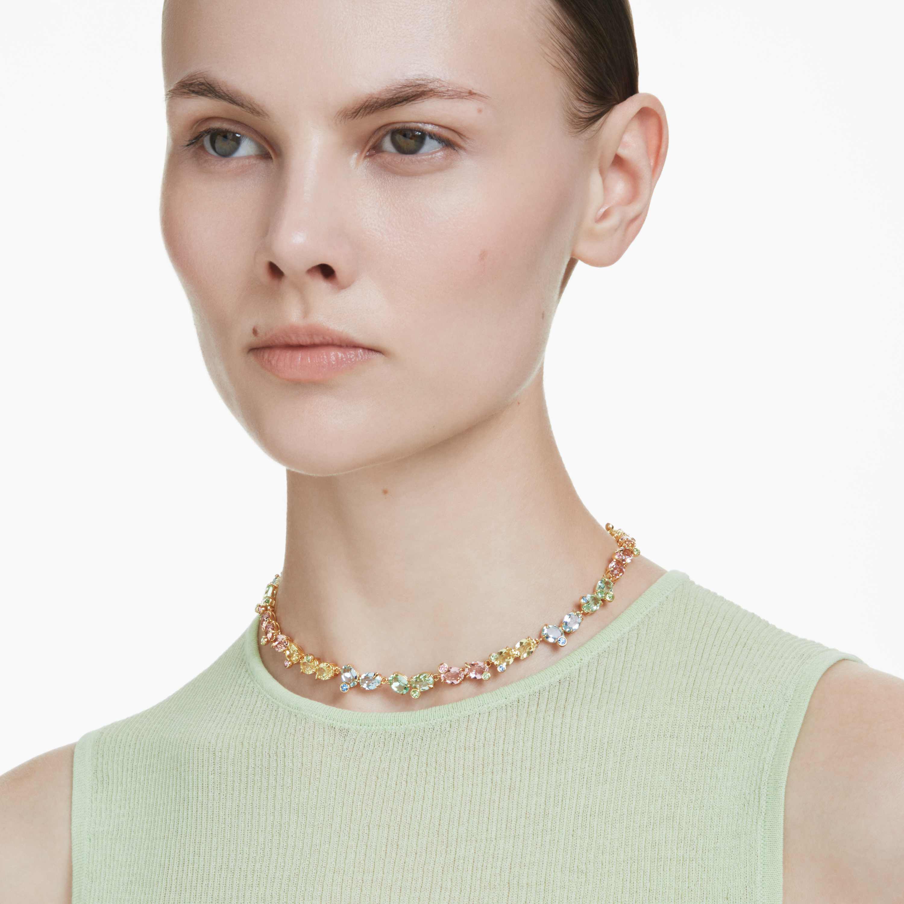 ☆☆happiness☆☆ Buy Swarovski Gema Tennis necklace, Mixed cuts, Multicolored