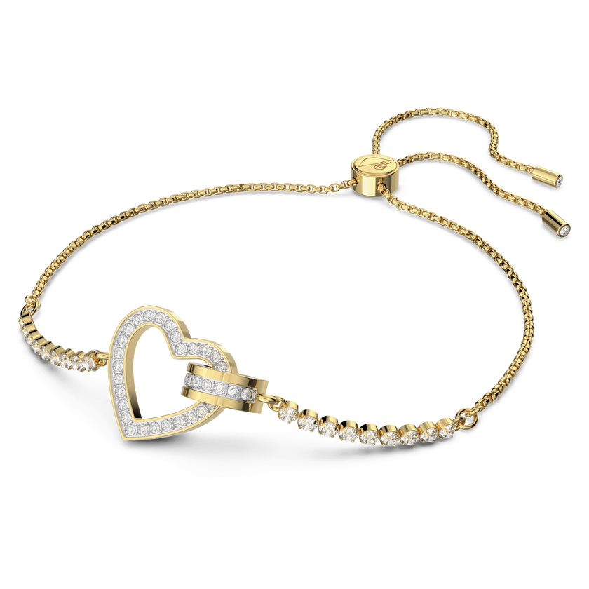 swarovski lovely bracelet  heart  white  gold tone plated