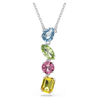 swarovski gema y pendant mixed cuts multicolored rhodium plated