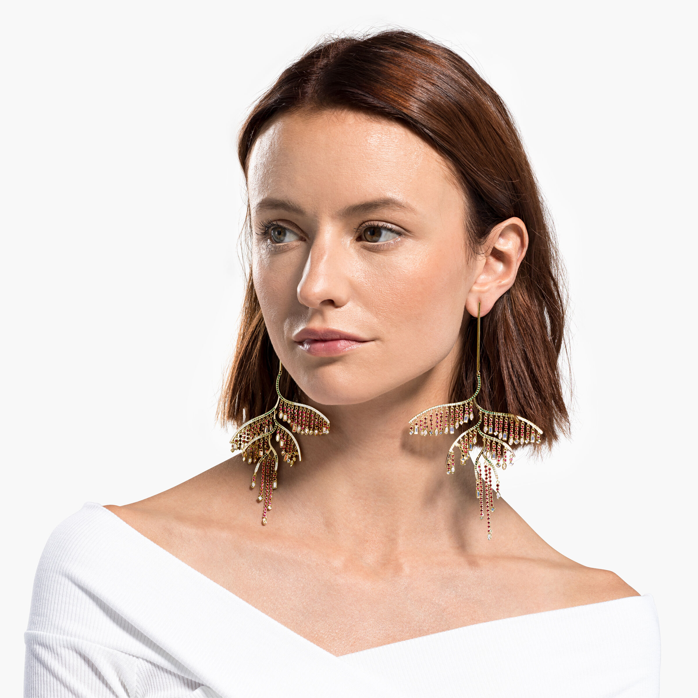 Swarovski mix pierced earrings cheap