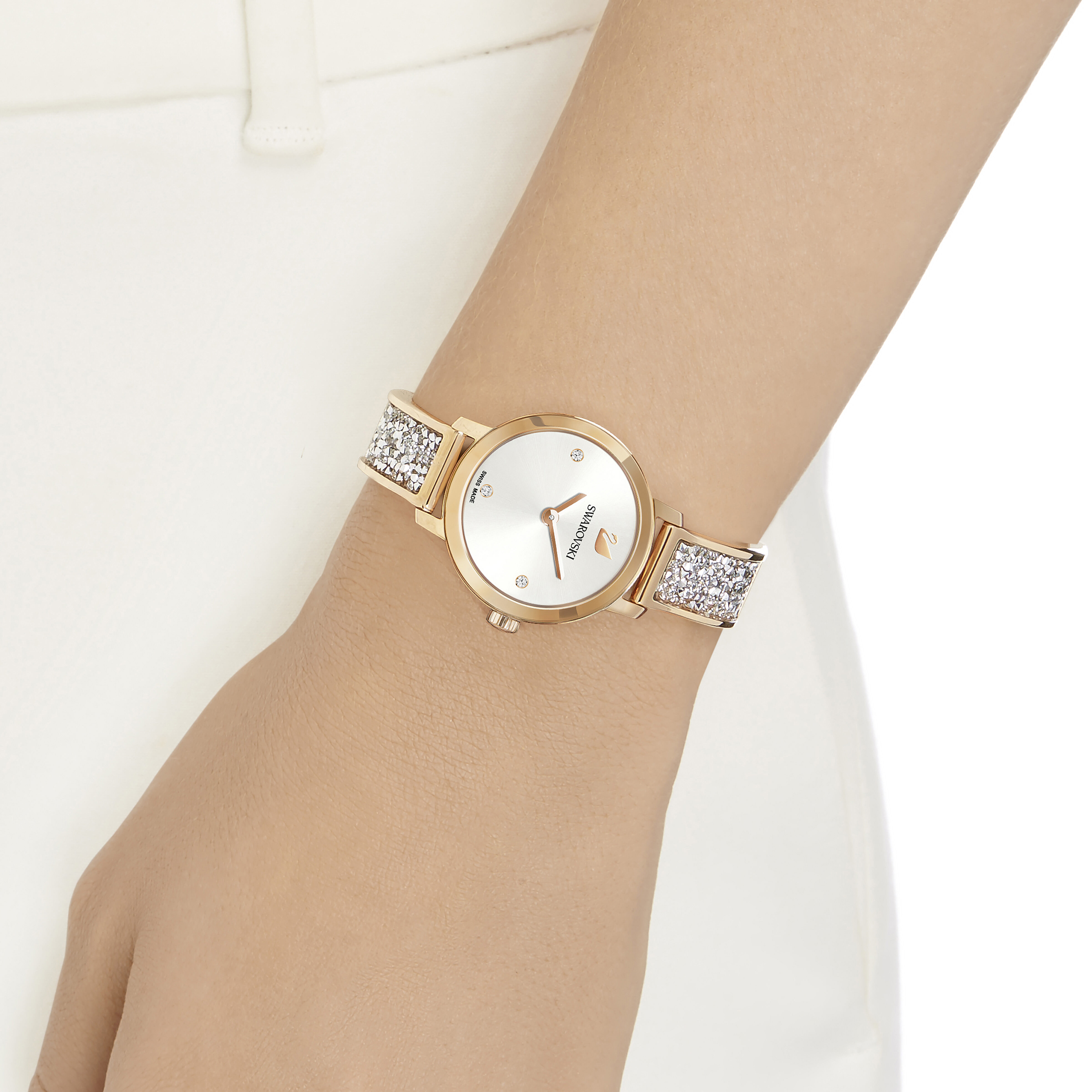 Cosmic Rock Watch Metal bracelet Gray Rose gold tone PVD