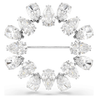 swarovski matrix brooch pear cut white rhodium plated
