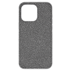 swarovski high smartphone case iphone 15 pro max silver tone