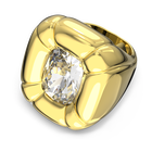 Dulcis cocktail ring,  Cushion cut crystal, Gold-tone plated