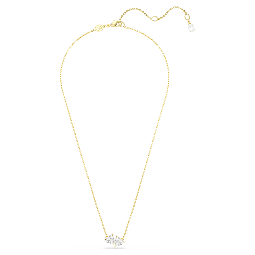 swarovski mesmera attract necklace  heart  white  gold tone plated