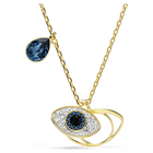 swarovski symbolica pendant evil eye blue gold tone plated