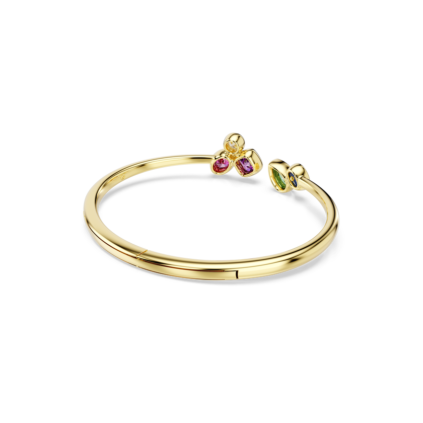 swarovski imber bangle  mixed cuts  multicolored  18k gold finish