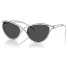 swarovski sunglasses cat eye shape sk7025 silver tone