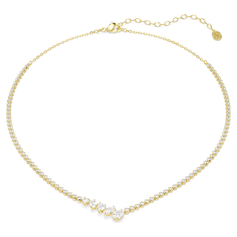 swarovski mesmera necklace  mixed cuts  white  18k gold finish