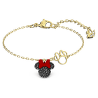 swarovski minnie bracelet black gold tone plated