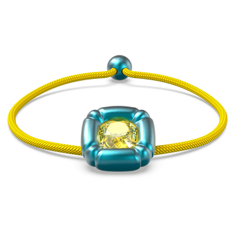 swarovski dulcis bracelet  cushion cut crystals  blue