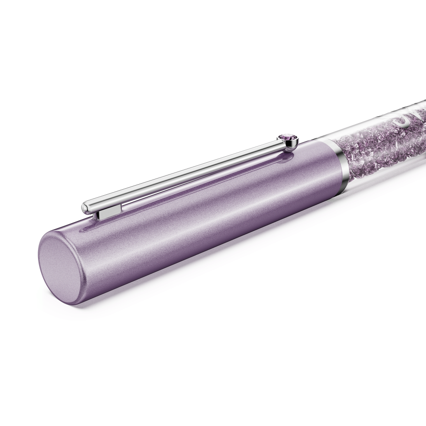 swarovski crystalline ballpoint pen  purple lacquered  chrome plated