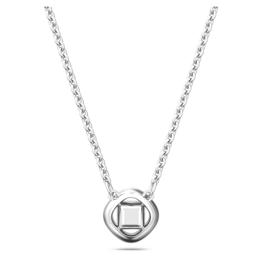 swarovski angelic necklace  square cut  blue  rhodium plated