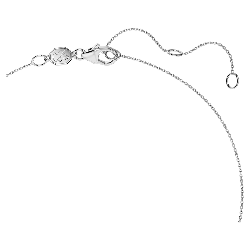 swarovski eternity halo solitaire pendant  lab grown diamonds 0 59 ct tw  round shape  18k white gold