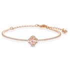 Swarovski Sparkling Dance Bangle, Pink, Rose-gold tone plated