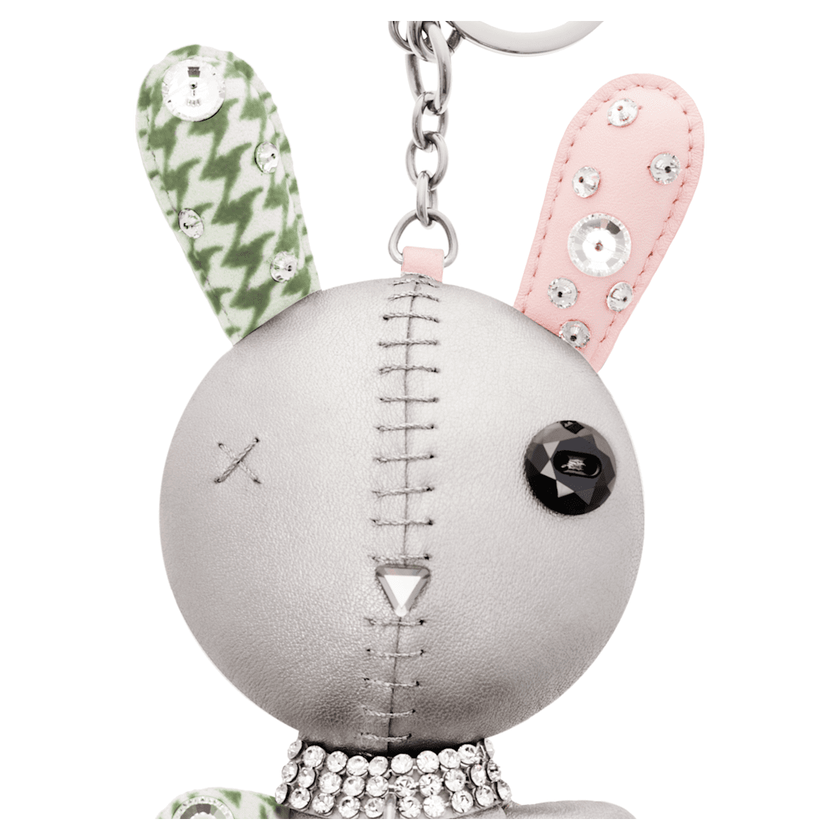 swarovski mathilde bag charm  rabbit  gray  stainless steel