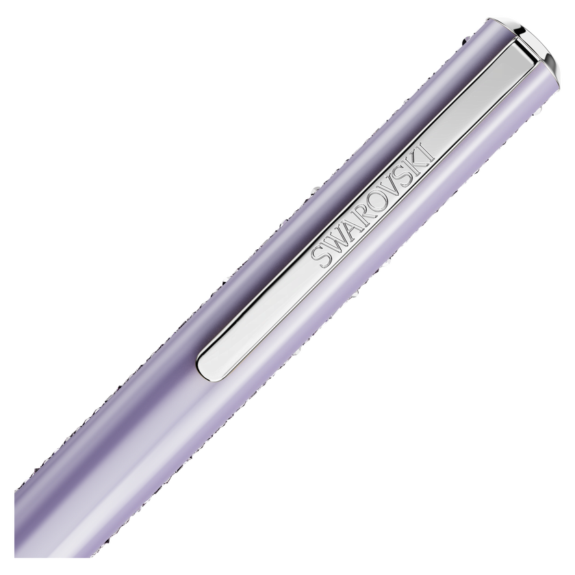 swarovski crystal shimmer glide ballpoint pen  purple  purple lacquered  chrome plated