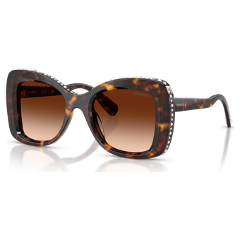 swarovski sunglasses  butterfly shape  sk6062u  brown