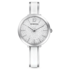 swarovski crystalline delight watch metal bracelet white stainless steel