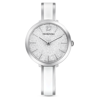 swarovski crystalline delight watch metal bracelet white stainless steel