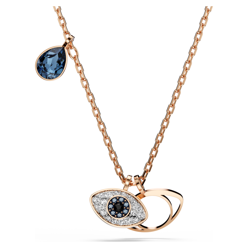 swarovski symbolica pendant  eye  multicolored  rose gold tone plated