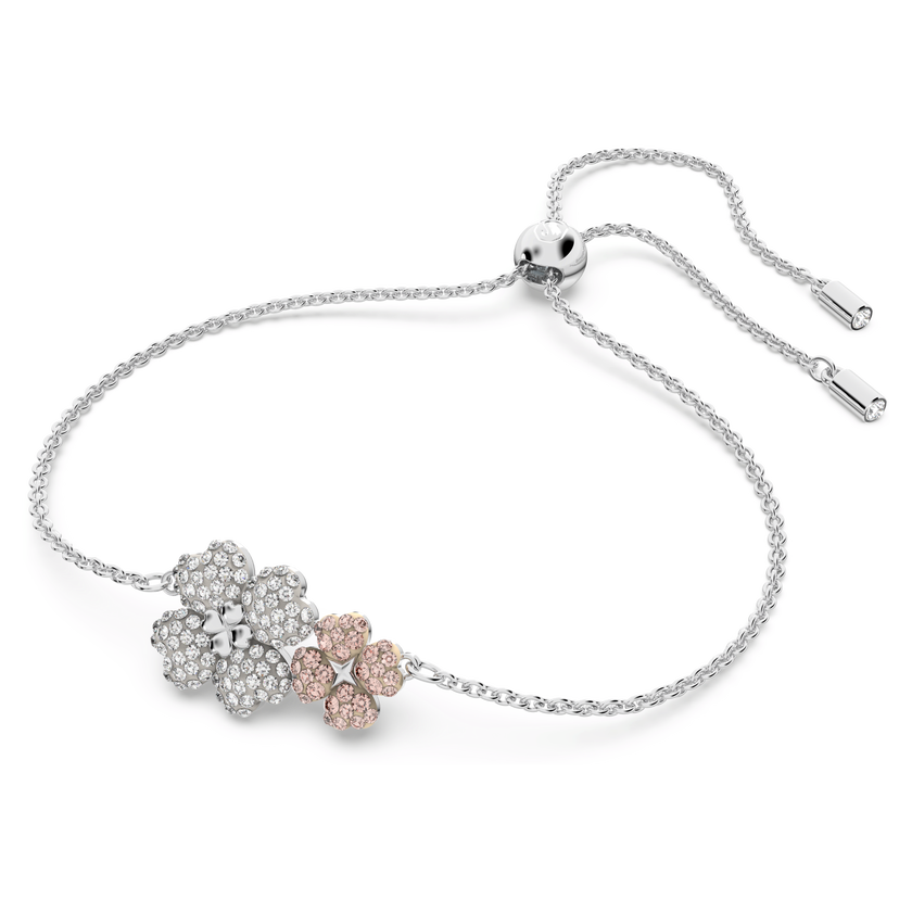 swarovski latisha bracelet  flower  multicolored  rhodium plated