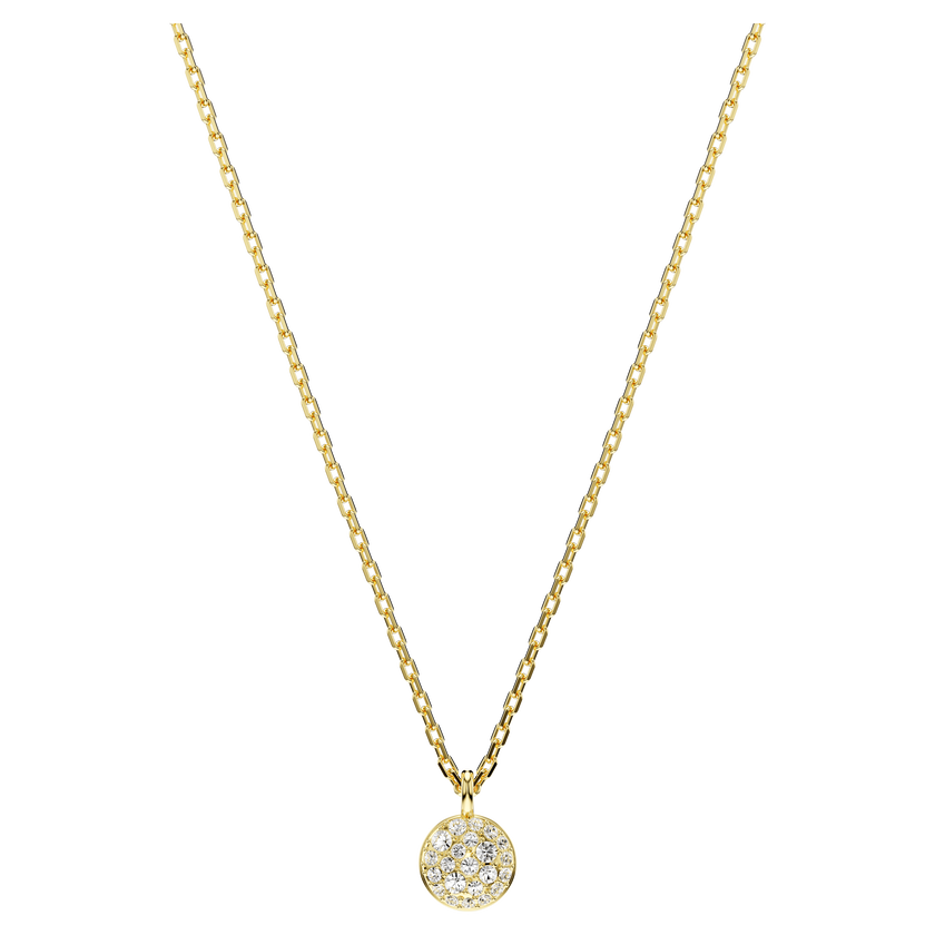 swarovski sublima layered pendant  white  gold tone plated