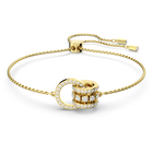 swarovski further bracelet interlocking loop white gold tone plated