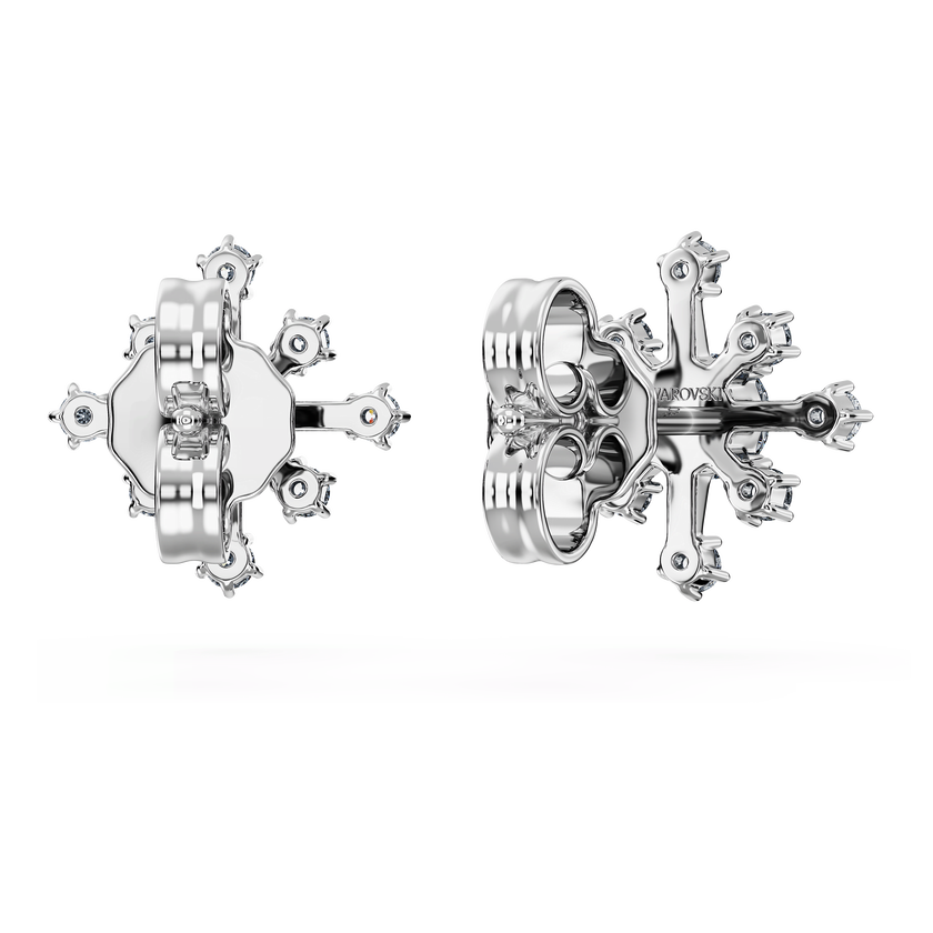 swarovski galaxy stud earrings  lab grown diamonds 0 5 ct tw  round shape  18k white gold