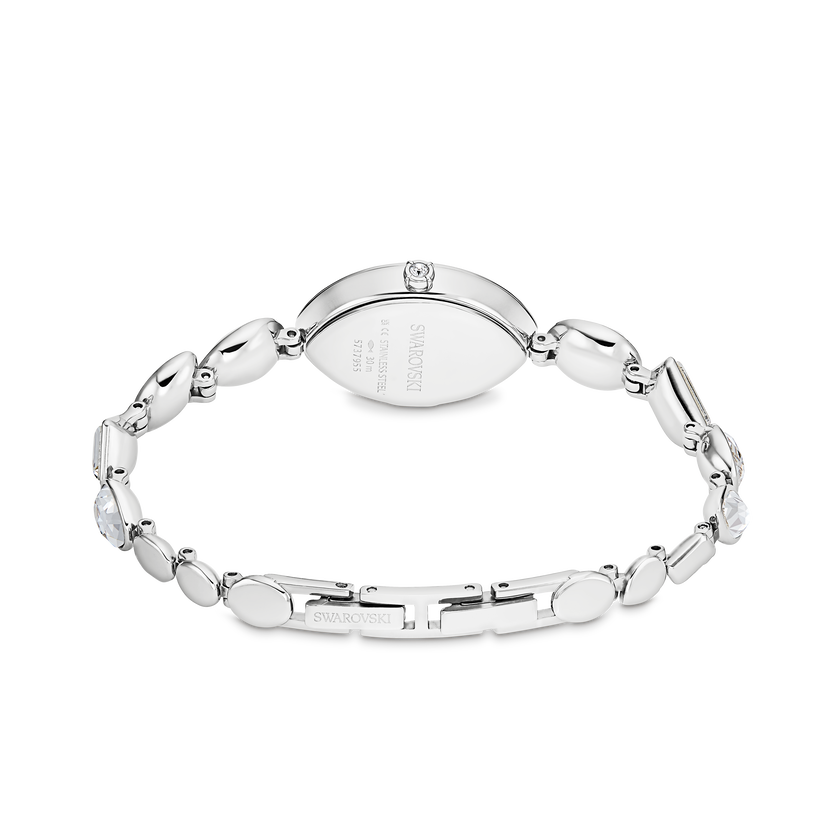 swarovski gema watch  crystal bracelet  silver tone  stainless steel