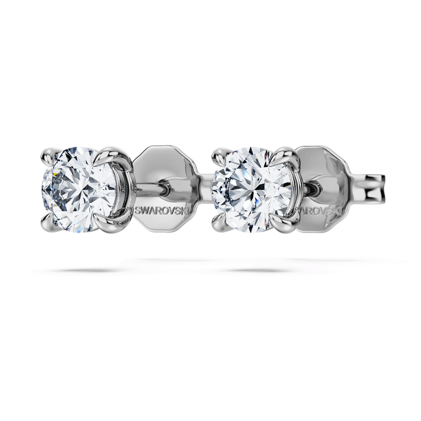 swarovski eternity stud earrings  lab grown diamonds 0 52 ct tw  round shape  sterling silver