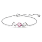swarovski mesmera bracelet mixed cuts pink rhodium plated