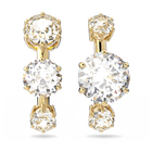 swarovski constella earrings brilliant cut crystals white gold tone plated