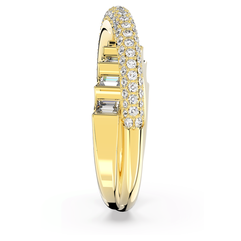 swarovski rota cocktail ring  mixed cuts  white  gold tone plated