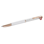 swarovski crystalline ballpoint pen  ladybug  white  red lacquered  rose gold tone plated