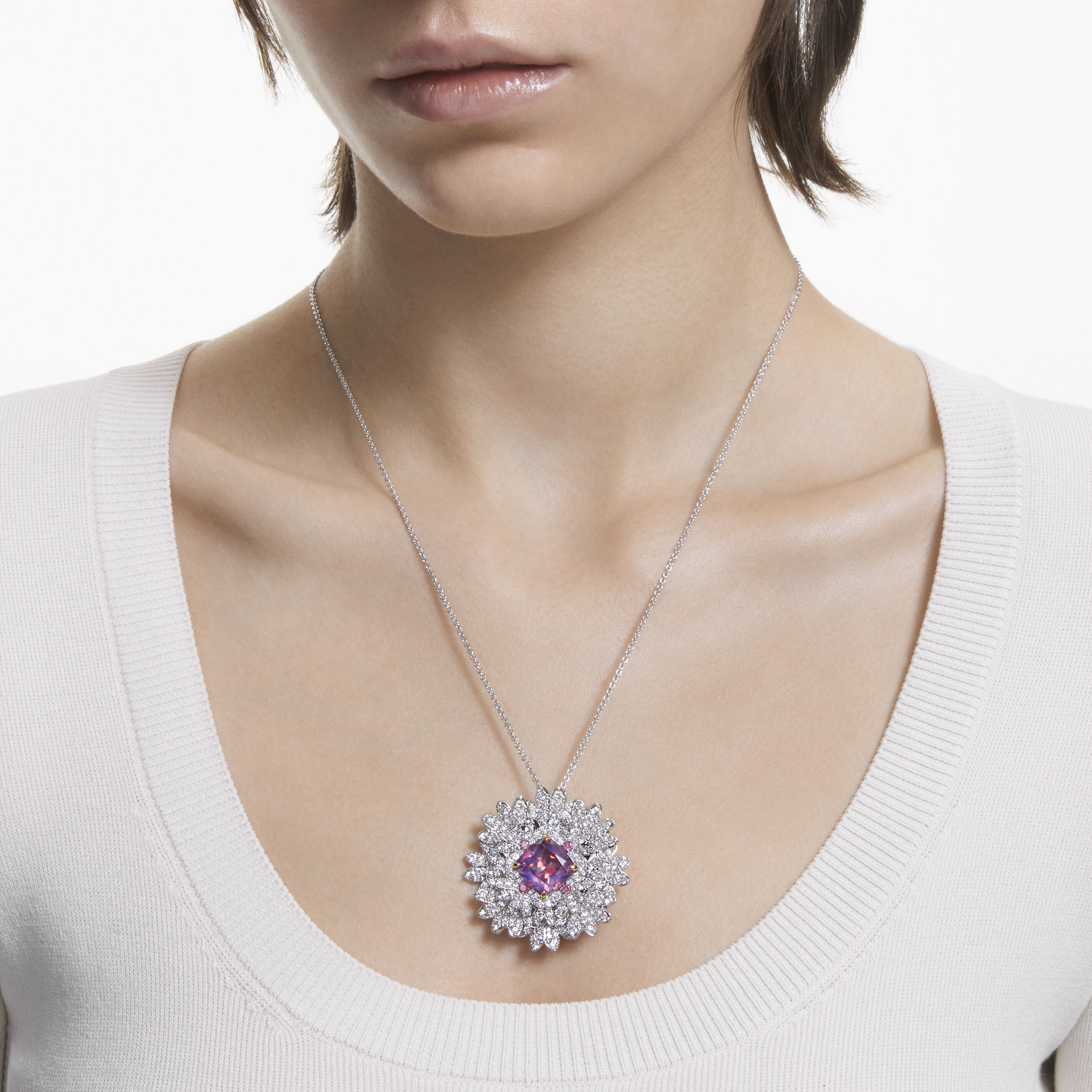 Swarovski flower clearance brooch