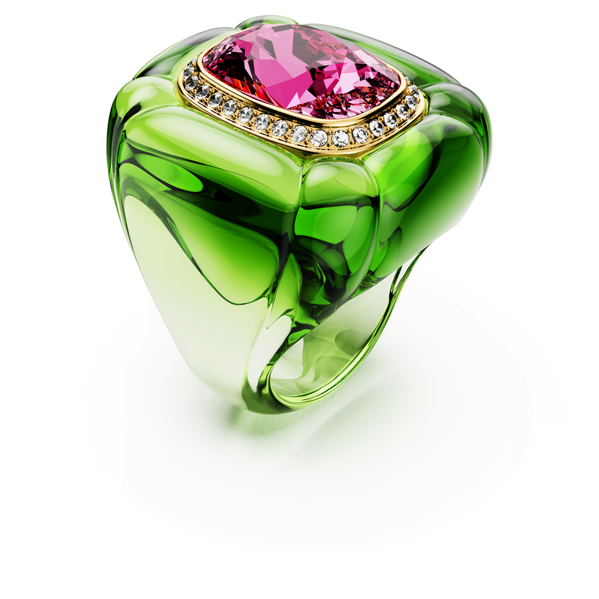 swarovski dulcis cocktail ring  cushion cut  pav   multicolored