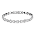 swarovski una angelic tennis bracelet round cut small white rhodium plated