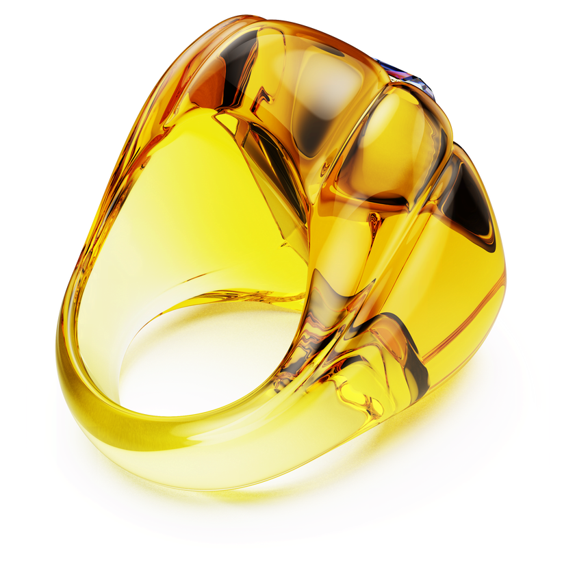 swarovski dulcis cocktail ring  cushion cut  pav   yellow