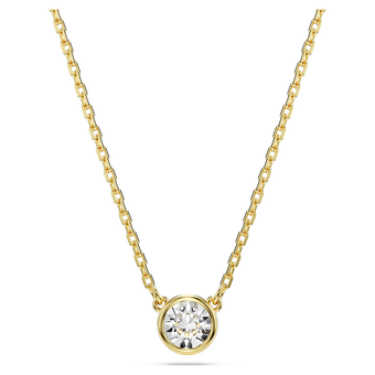 swarovski imber pendant round cut white gold tone plated