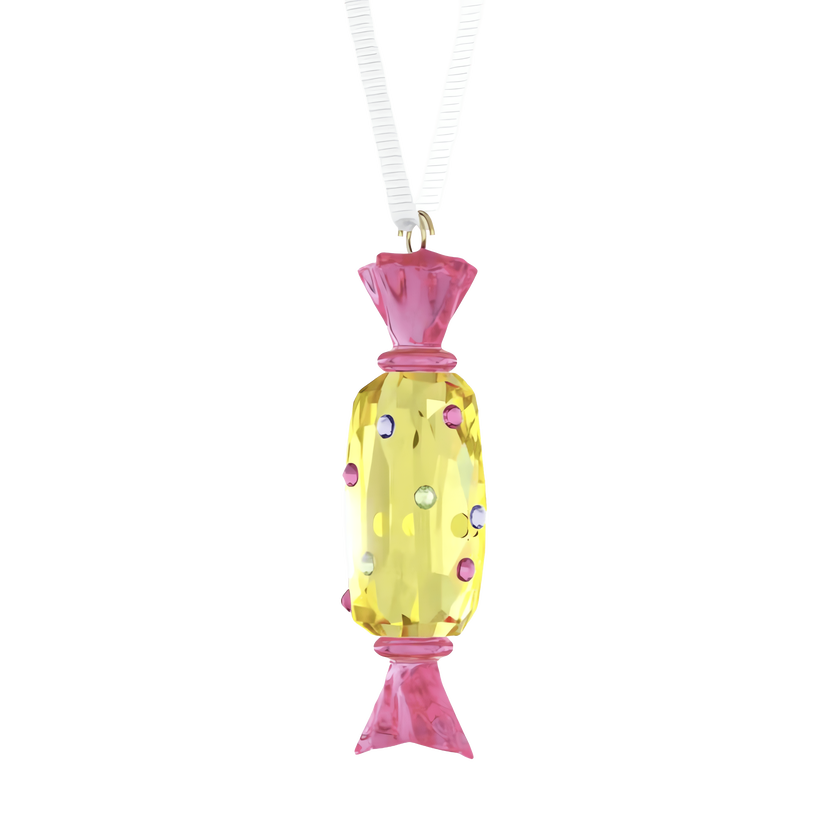 swarovski holiday cheers dulcis candy ornament  yellow
