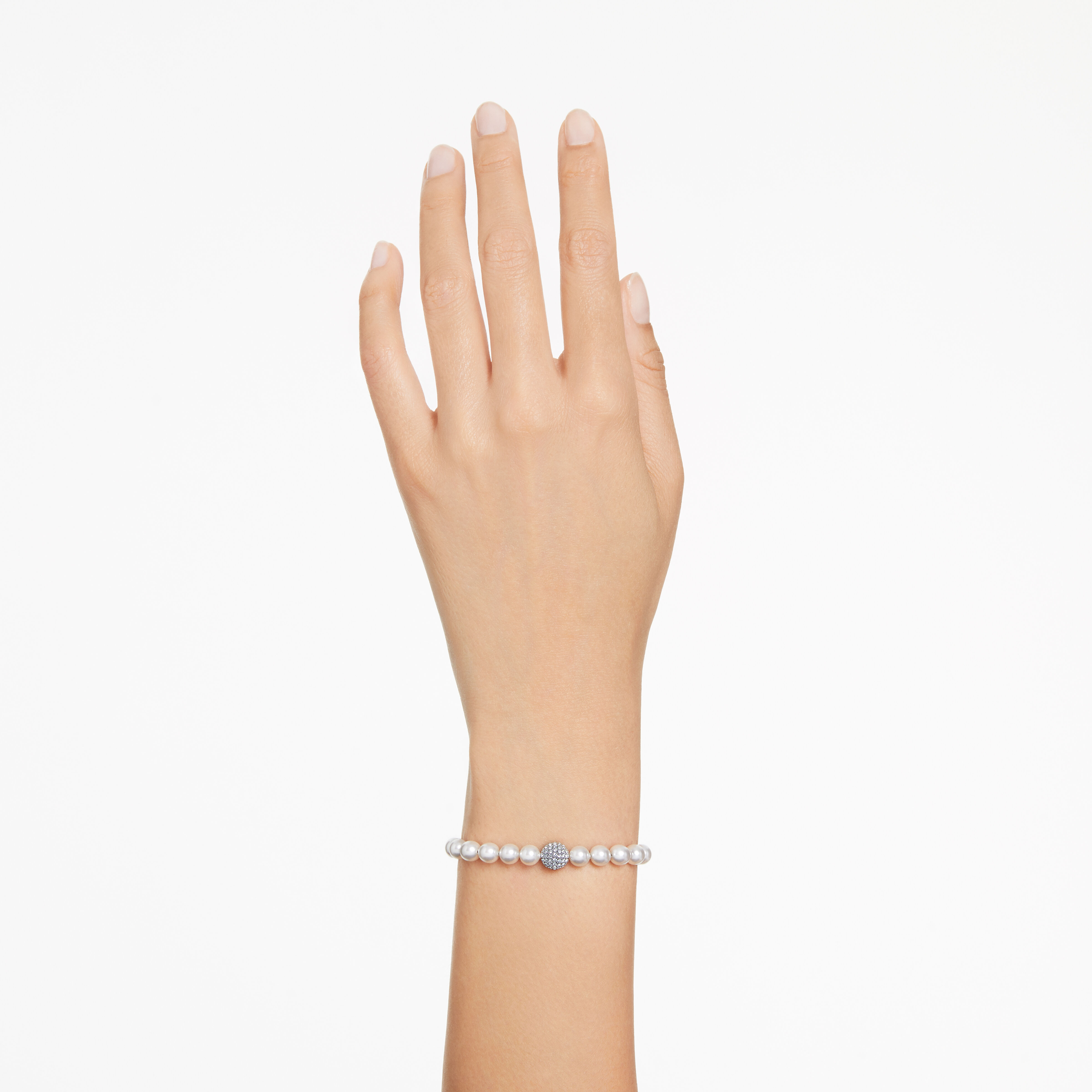 swarovski remix collection strand  white  rhodium plated