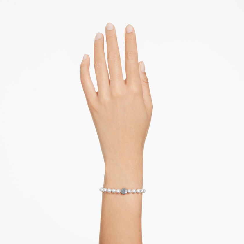 Buy Swarovski Swarovski Remix Collection strand, White, Rhodium plated