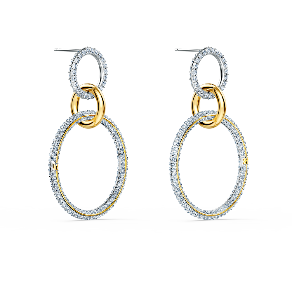 Swarovski stone pierced earrings clearance