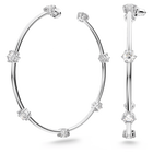 swarovski constella hoop earrings round cut white rhodium plated