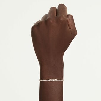 swarovski mesmera bracelet  mixed cuts  white  18k gold finish