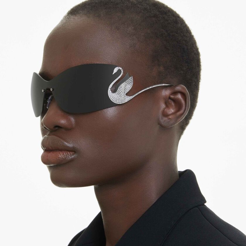 swarovski sunglasses  mask  swan  sk7020  gray