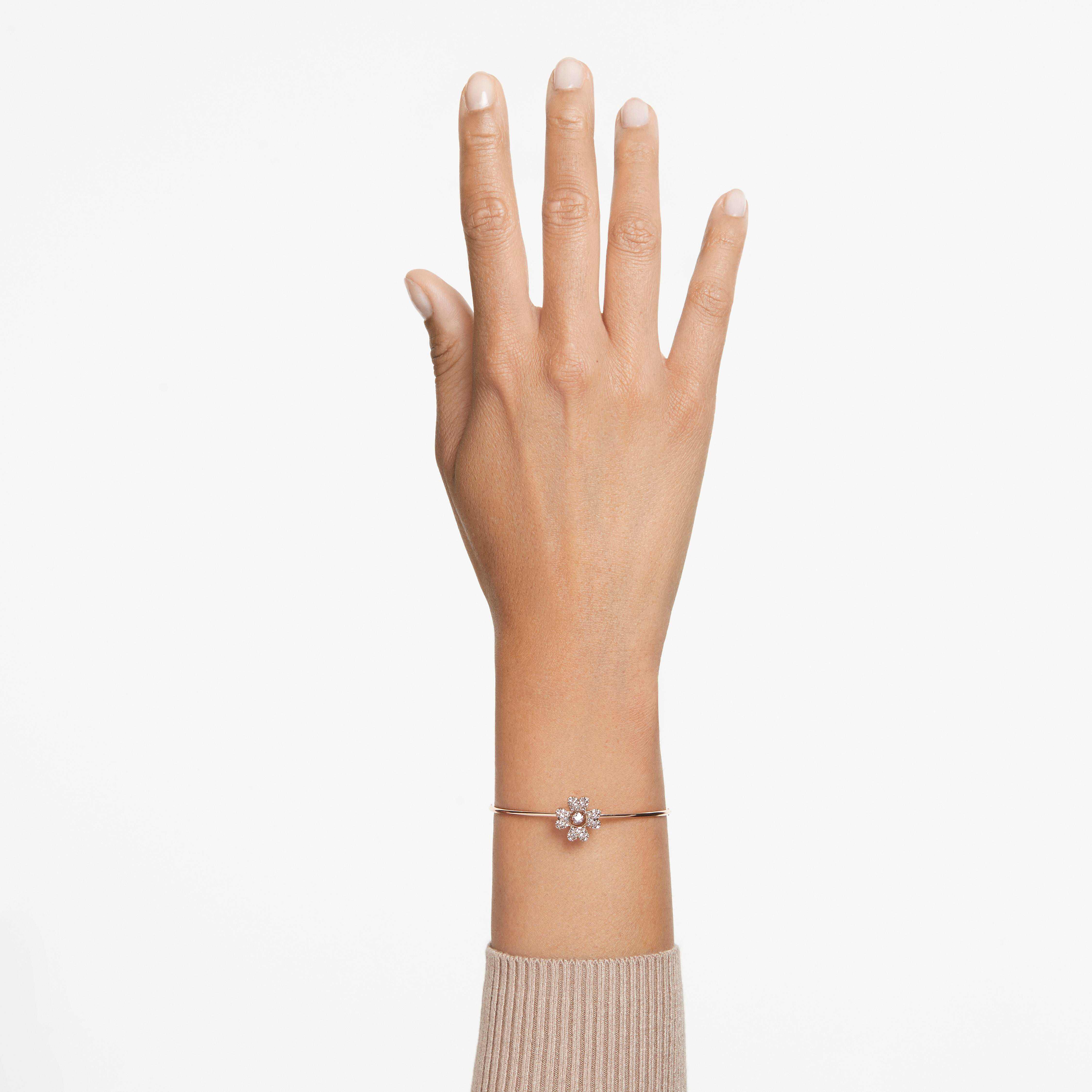 新作人気モデル Idyllia Swarovski Buy bracelet, gold Rose White, Clover, アクセサリー