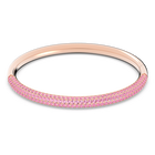 swarovski stone bangle pink rose gold tone finish